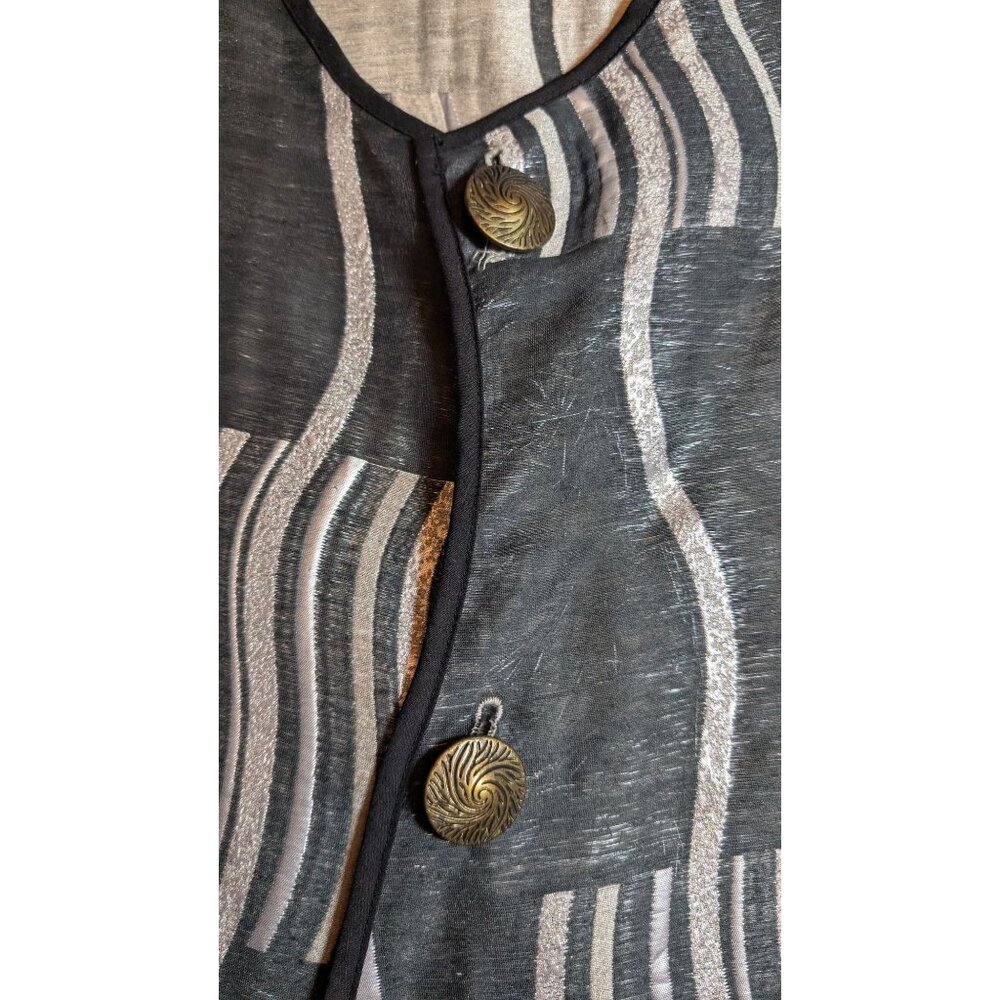 I-Reversibles Reversible Jacket Abstract Artsy Art to Wear Lagenlook Womens L/XL - Picture 6 of 12